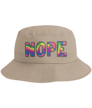 Load image into Gallery viewer, "NOPE" 90's Style Embroidered Bucket Hat- Various Colours