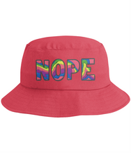 Load image into Gallery viewer, &quot;NOPE&quot; 90&#39;s Style Embroidered Bucket Hat- Various Colours
