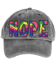 Load image into Gallery viewer, &quot;NOPE&quot;- Vintage, Low Profile Denim Style Caps
