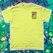 Load image into Gallery viewer, &quot;PSYCHEDELIC SILLY PUPPY&quot; FRONT AND BACK PRINT Tee- Assorted Colour
