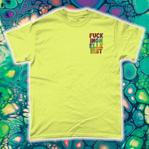 "PSYCHEDELIC SILLY PUPPY" FRONT AND BACK PRINT Tee- Assorted Colour