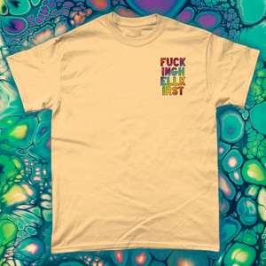 "PSYCHEDELIC SILLY PUPPY" FRONT AND BACK PRINT Tee- Assorted Colour