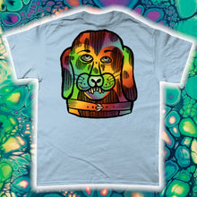 Load image into Gallery viewer, &quot;PSYCHEDELIC SILLY PUPPY&quot; FRONT AND BACK PRINT Tee- Assorted Colour
