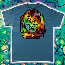 Load image into Gallery viewer, &quot;PSYCHEDELIC SILLY PUPPY&quot; FRONT AND BACK PRINT Tee- Assorted Colour
