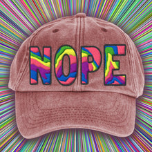 Load image into Gallery viewer, &quot;NOPE&quot;- Vintage, Low Profile Denim Style Caps
