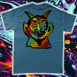 "PSYCHEDELIC DEVIL" TEE FRONT AND BACK PRINT- Assorted Colours