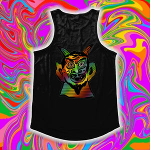 "PSYCHADELIC DEVIL" FRONT AND BACK PRINT Vest- Assorted Colours