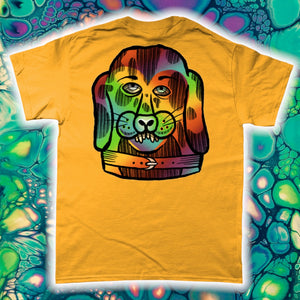 "PSYCHEDELIC SILLY PUPPY" FRONT AND BACK PRINT Tee- Assorted Colour