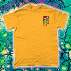 "PSYCHEDELIC SILLY PUPPY" FRONT AND BACK PRINT Tee- Assorted Colour