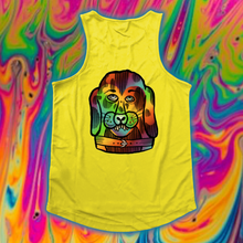 Load image into Gallery viewer, &quot;PSYCHEDELIC SILLY PUPPY&quot; FRONT AND BACK PRINT Vest- Assorted Colours
