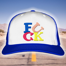 Load image into Gallery viewer, &quot;FUCK&quot; Trucker Cap- Assorted Colourways
