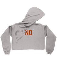 Load image into Gallery viewer, “NO” Embroidered, Pre-Cropped Hoodie
